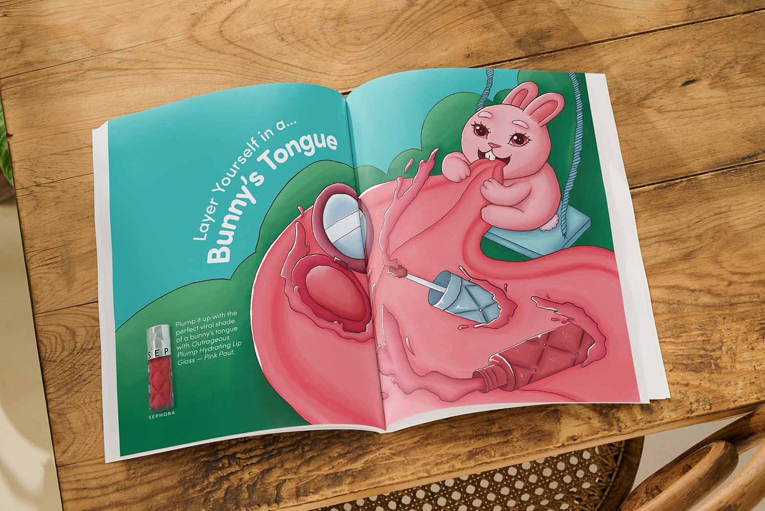 a magazine section of the sephora magazine